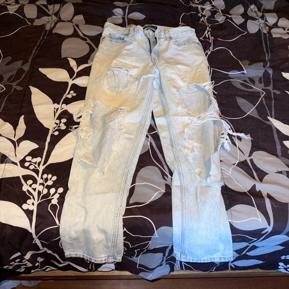 Distressed Light Blue Skinny Jeans